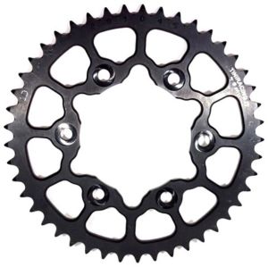 Corona 48 Denti Sitta NERA Ergal 7075, catena 525 per Aprilia SRV 850 e Gilera GP800 codice 201P48-25-nera