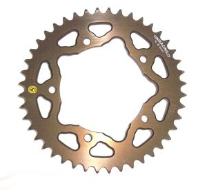 201P44-OD - CORONA 44 DENTI SITTA NERA ERGAL 7075, CATENA 520 PER APRILIA SRV 850 E GILERA GP800