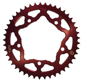 201Z45-RED - Corona Sitta 45 denti in ergal rossa passo 520 per Suzuki GSX-R 600 - 750 - 1000 e GSR 600