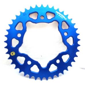 Corona 44 denti BLU Ergal Sitta ,catena 520, COD202M44-BLU Yamaha R1 2015> - R6 99>02  