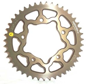 Corona 43 Denti Sitta in ossido duro Ergal, catena 525, ergal 7075 per APRILIA RS 125 06>, RSV 1000, RSV4, FALCO, TUONO