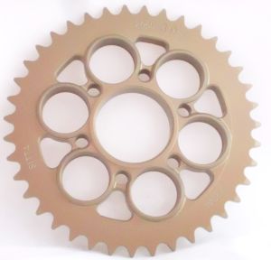 Corona 44 Denti Sitta Ergal 7075 trattamento in ossido duro, catena 525 per DUCATI 1098 - 1198 - Diavel