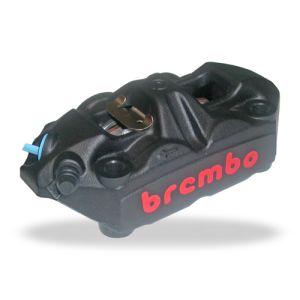 Kit Pinze Freno Radiali M4 108 MM di interasse Nere Brembo Monoblocco, lato Destro + Sinistro, con pastiglie e Thermotape