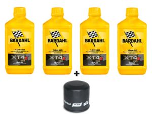 Kit Tagliando con 4 KG di Olio Bardahl XT4S 10W60 + filtro Olio Ison o Meiwa in base alla disponibilità