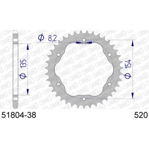 5180438 - AFAM - CORONA ALLUMINIO CON OSSIDAZIONE DURA portacorona PCD4