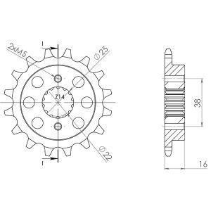 545260415 - PIGNONE P520 - Z15 (DIS.52604) Ducati