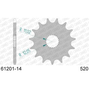 Pignone Afam Aprilia motore 125 (escluso Tuareg), catena 520, denti 14, codice 6120114