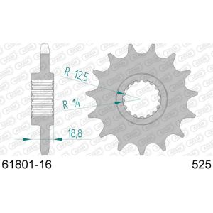 6180116 - Pignone Afam 16 denti Aprilia RSV4, Tuono V4 R, catena 525