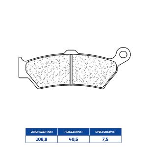 641281RX3 - PASTIGLIE FRENO CL BRAKES 1281RX3 posteriore BMW R 1300 gs 24-25