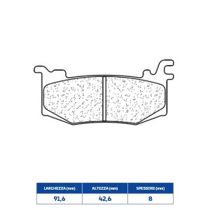 641282XBK5 - SET PASTIGLIE FRENO CL BRAKES Sinterizzata Racing per Pinze Hi pure