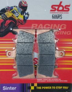 PASTIGLIE FRENO ANTERIORE RACING SBS 686 RS (SINTERIZZATA) (1 coppia per 1 disco) x pinza a 6 pistoncini, codice 6566868