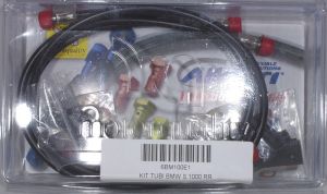 Kit Tubi Freno Allegri per Kawasaki ZX10R 2016-20 Tubi diretti (no ABS) tubi colore Trasparente ottone colore White Metal Silver codice 6KA119A1