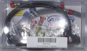 Kit Tubi Freno Allegri per BMW S1000 RR 09> Tubi diretti (no ABS)tubi colore nero ottone colore White Metal Silver codice 6BM100E1