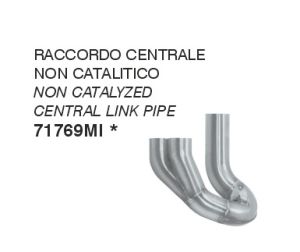 71769MI - Raccordo centrale non catalitico Arrow Ducati Hypermotard 950 / 950 SP 2022-24