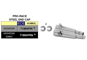 Arrow Terminali Pro-Race nichrom  Dark  (Dx+Sx) Ducati Scrambler 1100 2018-2020