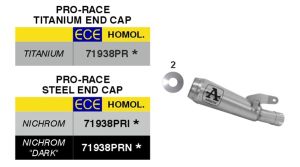 Terminale Pro-Race titanio Suzuki GSX-S 1000 / 1000 GT 2021 Arrow