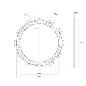 741137 DISCO FRIZIONE GUARNITO FCC
