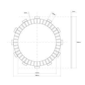741175 DISCO FRIZIONE GUARNITO FCC