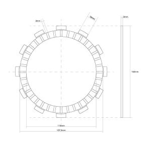 741185 DISCO FRIZIONE GUARNITO FCC