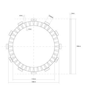 741229 DISCO FRIZIONE GUARNITO FCC