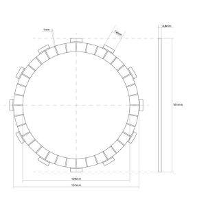 741256 DISCO FRIZIONE GUARNITO FCC