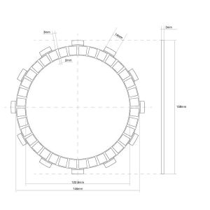 741418 DISCO FRIZIONE GUARNITO FCC