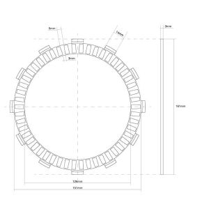 741427 DISCO FRIZIONE GUARNITO FCC