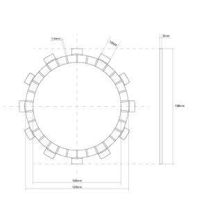 741454 DISCO FRIZIONE GUARNITO FCC
