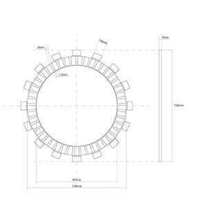 741463 DISCO FRIZIONE GUARNITO FCC