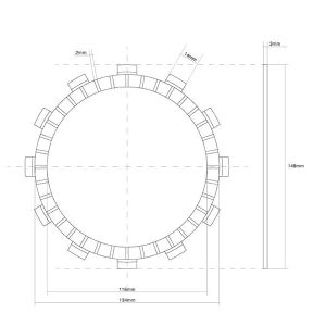 741472 DISCO FRIZIONE GUARNITO FCC
