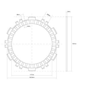 741501 DISCO FRIZIONE GUARNITO FCC