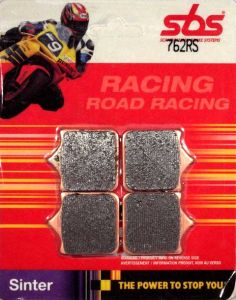 Pastiglie Freno SBS 762 RS sinterizzate uso sportivo strada/pista (1 coppia per 1 disco) codice 6567628