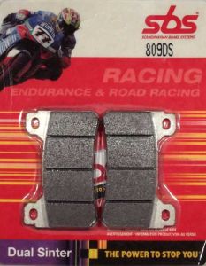 Pastiglie Freno SBS 809 DS Dual Sinter uso pista (1 coppia per 1 disco), codice 65680901