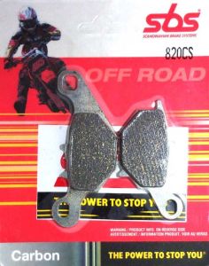 PASTIGLIE FRENO SBS 820 CS (CARBON SILVER), codice 65682002