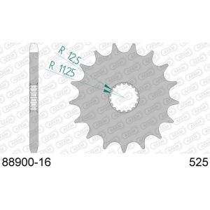 8890016 - Pignone 16 denti passo 525 per Triumph 1200