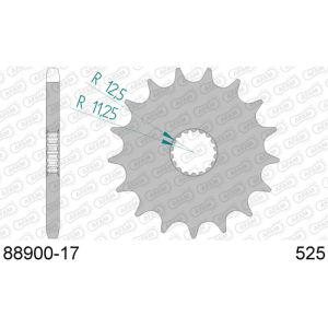 8890017 - Pignone 17 denti passo 525 per Triumph 1200