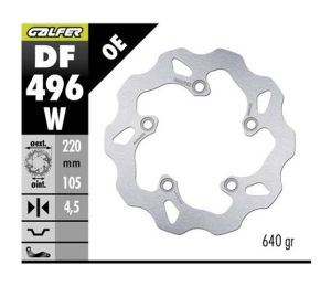 DISC WAVE FIXED 220x4,5mm per Yamaha posteriore