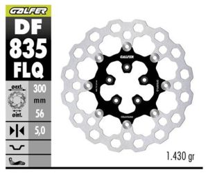DISC CUBIQ FLOATING (C. STEEL) Galfer 300x5mm per Harley Davidson
