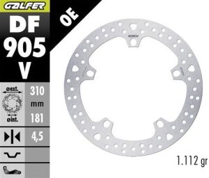 DF905V - DISCO FISSO ANTERIORE PER BMW R 1300 GS MY23/25 310X4.5MM