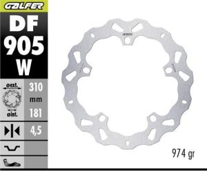 DF905W - DISCO GALFER anteriore wave per BMW R 1300 GS MY23/25