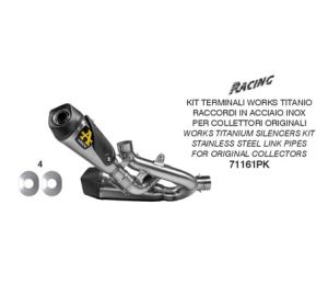 Arrow Terminali Works titanio (Dx+Sx) con raccordi in acciaio inox Ducati Panigale V4 2018-2023 e Streetfighter V4 2020-2022