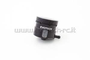 Serbatoio liquido freno anteriore tubo laterale EVOTECH corpo nero tappo nero
