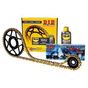 KIT TRASMISSIONE CONFIGURAZIONE STANDARD CON CATENA DID525VX E CORONA IN ACCIAIO, codice 101292E