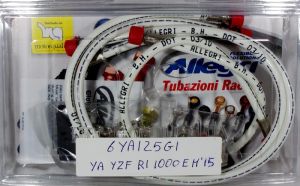 Kit Tubi Freno Allegri per TRIUMPH SPEED TRIPLE 1050 05>07, Tubi diretti, tubi colore bianco - ottone colore White Metal / White Metal Silver codice 6TR102G1