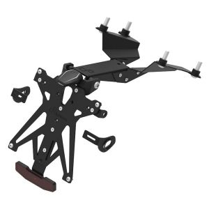 Portatarga regolabile omologato Lightech per Honda CB 650 R e CBR 650 R 19 - 20 con catadriotto e luce targa codice KTARHO118A1