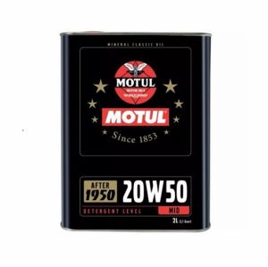 2 LITRI OLIO MINERALE MOTUL CLASSIC 20W50 - AUTO D'EPOCA 1950 -1970