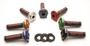 COMANDO GAS ACCOSSATO IN ERGAL SENZA CAVI CON MANOPOLE GR002 INCLUSE, COLORE NERO, ØCAM 40-43-45