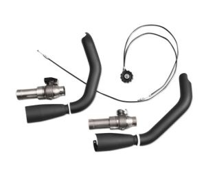Kit Tubi Raccordo con Valvola Apertura Scarico Akrapovic P-HDV7BL , codice P-HDV7BL