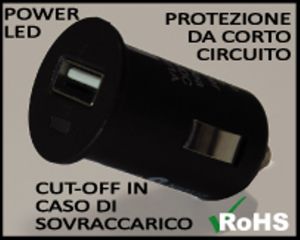 ADATTATORE PRESA USB PER PRESA ACCENDISIGARI AUTO/MOTO codice 710-USB