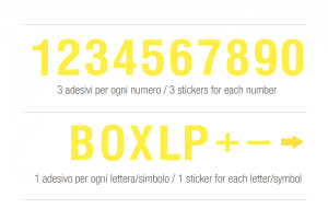 Kit adesivi pitboard 38 pezzi codice STK087